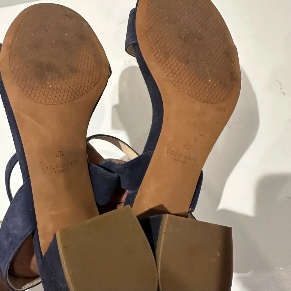 Cole Haan Women's Josie Suede Navy Blue Women's Sandals - Picture 4 of 4